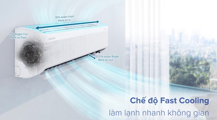 Fast Cooling làm lạnh nhanh, mát gần như tức thì.