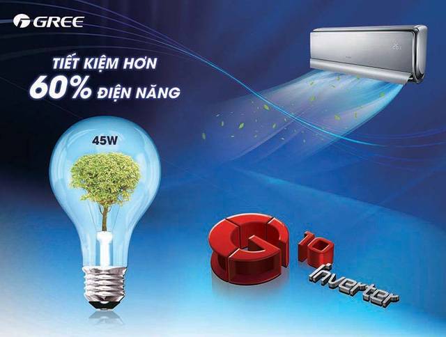 Máy lạnh Gree tiết kiệm điện hiệu quả, vận hành ổn định và êm ái hơn mỗi ngày.