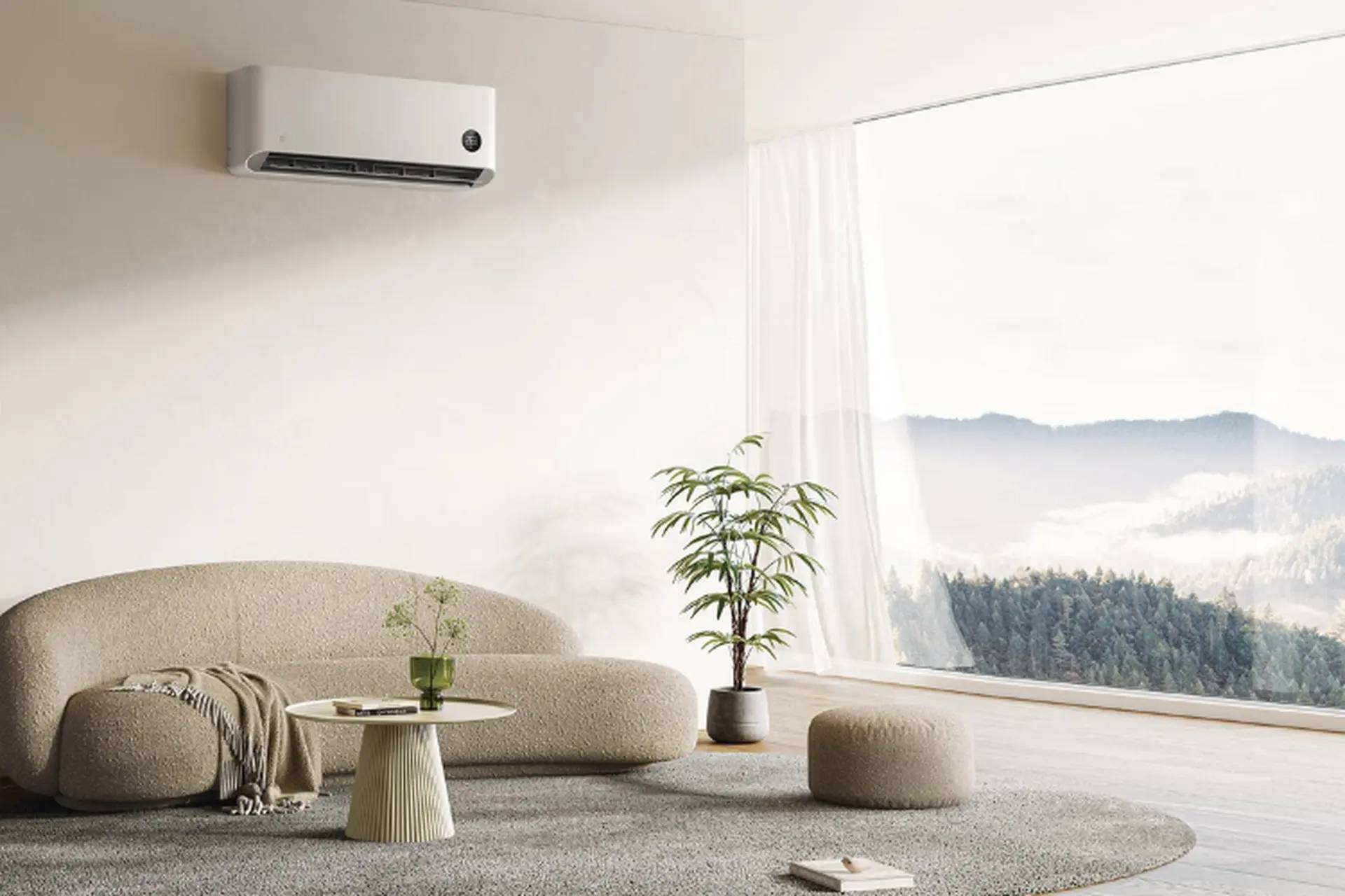 Máy lạnh treo tường Xiaomi nhỏ gọn, tiết kiệm không gian và làm lạnh hiệu quả.