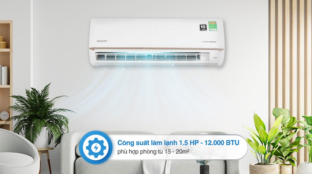 Máy lạnh Sharp J-Tech Inverter 1.5 HP AH-X13CEWC